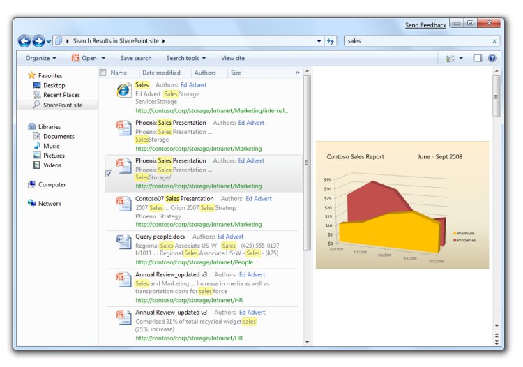 SharePoint-Suche in Windows 7