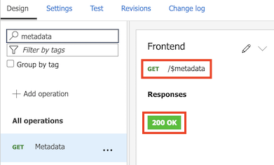 Get metadata operation