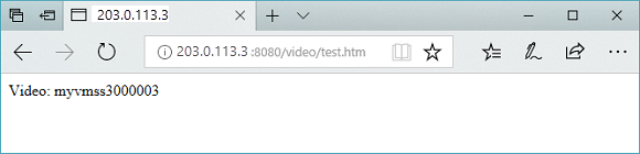 Test video URL in application gateway