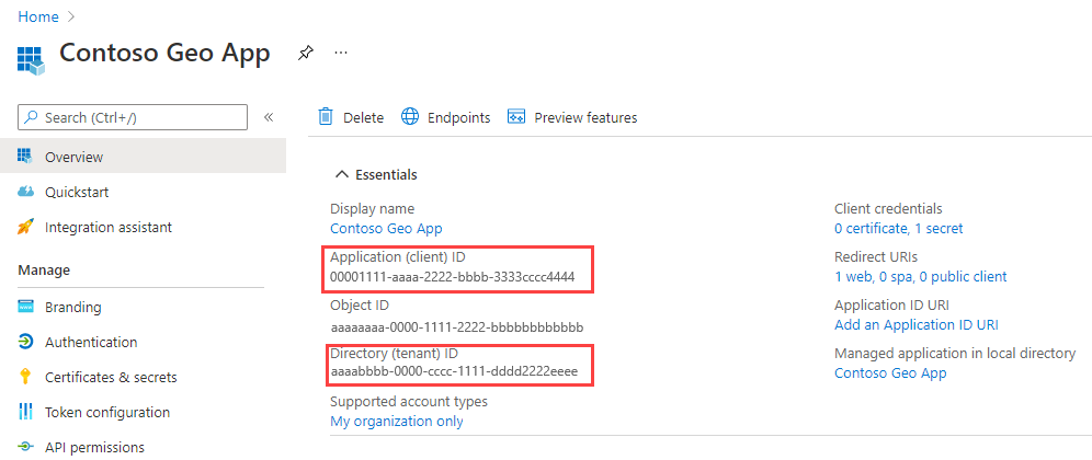 Copy token parameters.