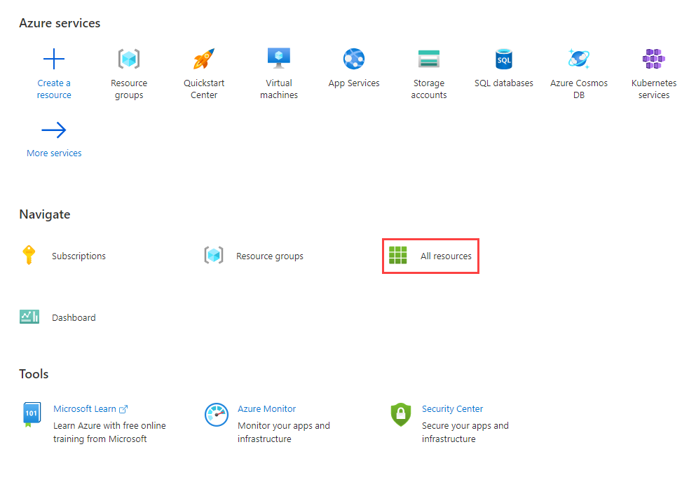 Select Azure Maps account.