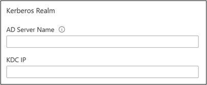 Screenshot of Kerberos realm configuration.