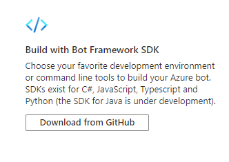 Create bot in SDK