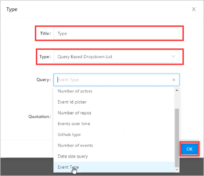 query based dropdown list.