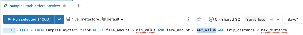 Query using insertion point query snippet containing multiple insertion points