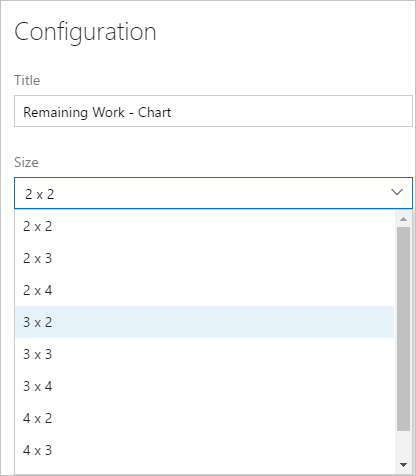 Screenshot of change widget size function.