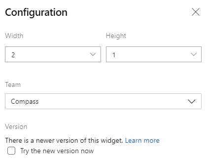 Screenshot shows the Sprint Burndown Legacy widget configuration dialog.