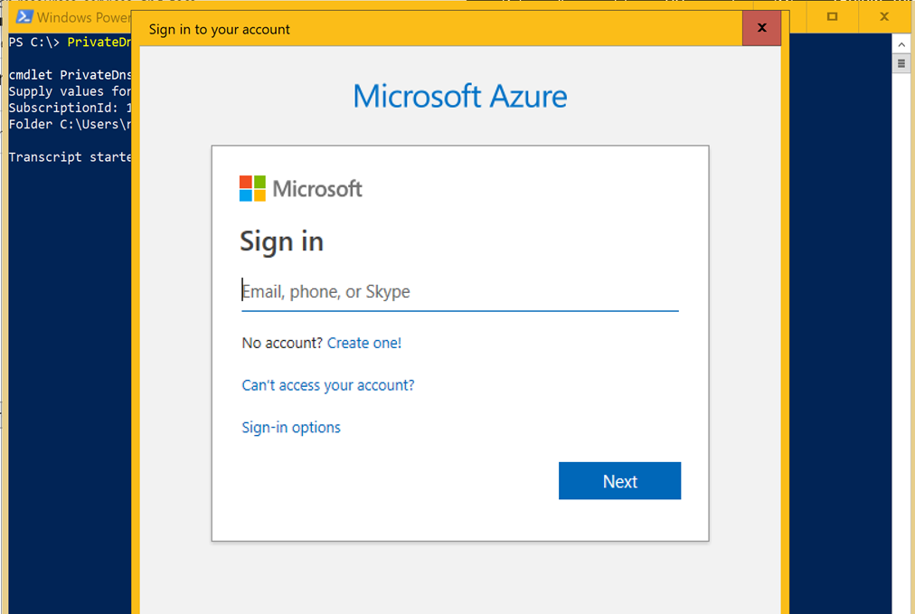 Login to Azure