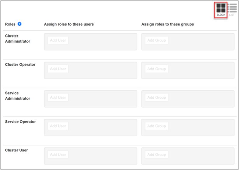 Apache Ambari roles block view.