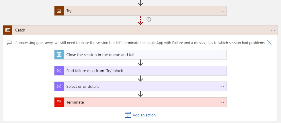 "Catch" scope action workflow