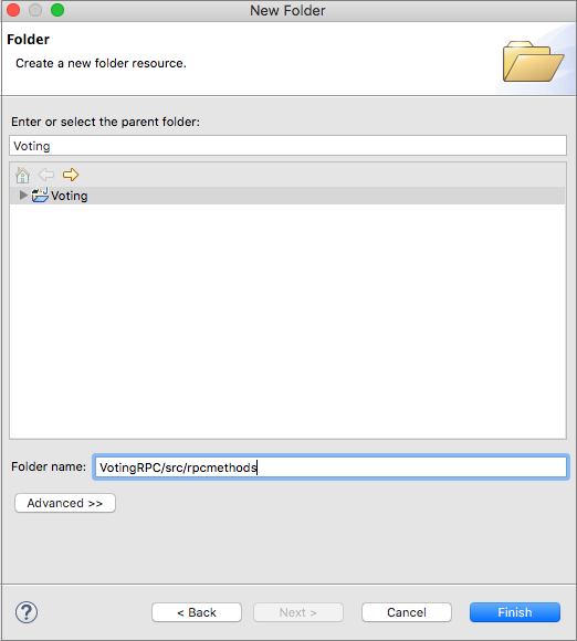 Create VotingRPC package in Eclipse Package Explorer