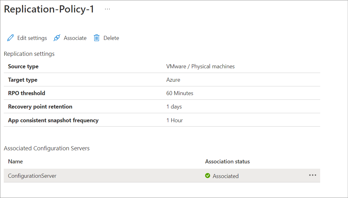 Configuration server association.