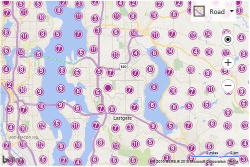 Basic Image Clustering on a Map