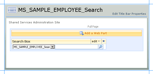 Search Box Web Part