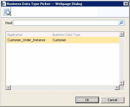 Select the application instance