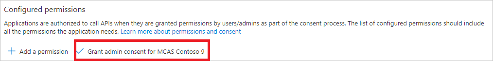 Screenshot of granting admin permissions.