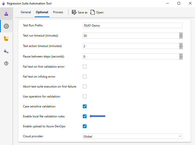 Setting for Enable local file validation rules.