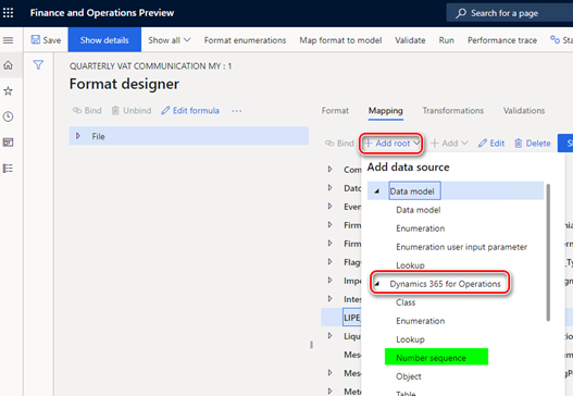 Add number sequence to your format.