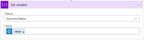 Set variable action.