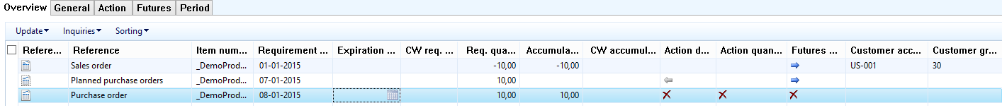 Screenshot of case A for scenario 1.