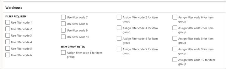 Item groups.