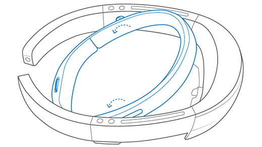 Step one, rotate the headband.