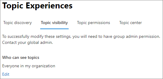 Screenshot of the Topic visibility tab.