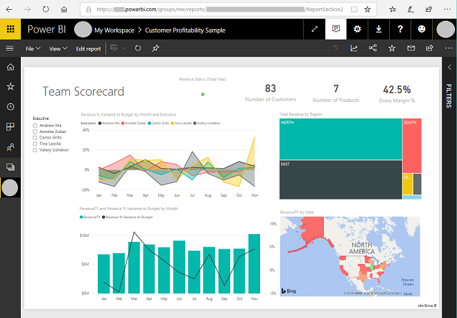 Λήψη της διαδρομής ενός πίνακα εργαλείων Power BI.