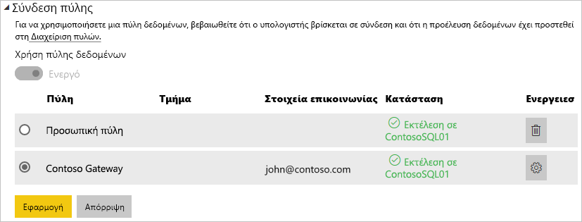 Στιγμιότυπο οθόνης του τρόπου δημιουργίας σύνδεσης πύλης.