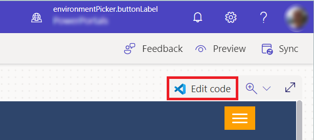 Άνοιγμα στο Visual Studio Code από το στούντιο σχεδιασμού.