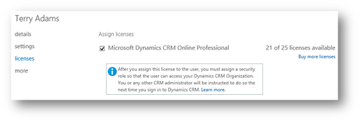 Terry Adam's Dynamics 365 License