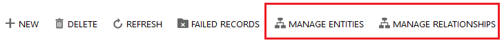 Manage entities or entity relationships