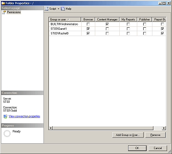 Item permissions in Management Studio