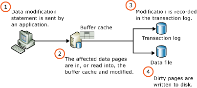 Writing a modified data page.