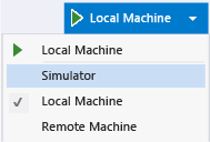 Select debug target list