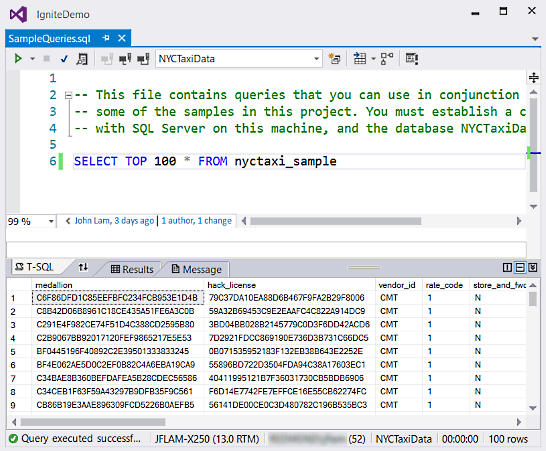 SQL window query results