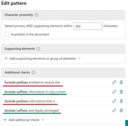 You can add more conditions to the pattern to exclude additional instances in the disclaimer.