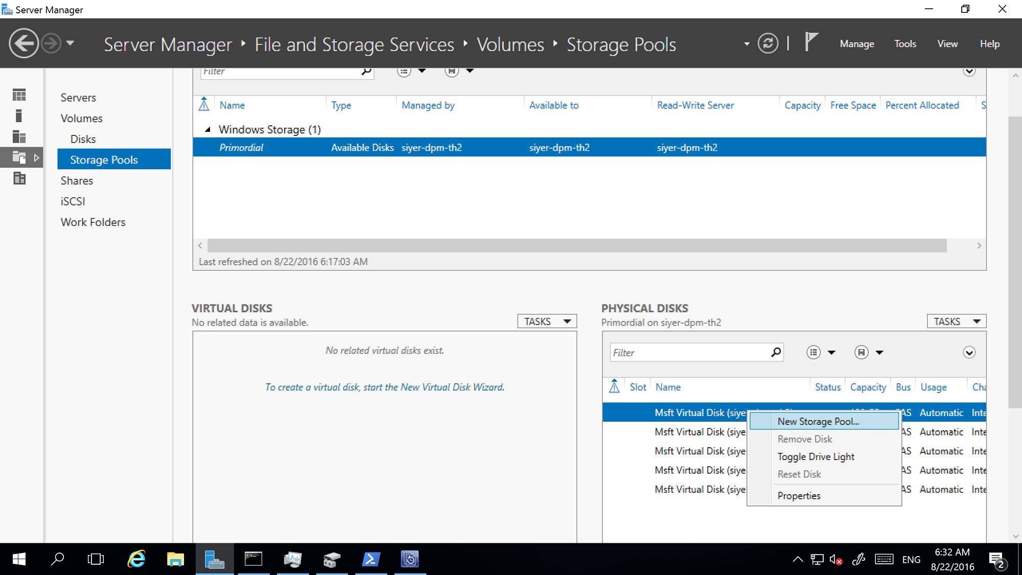 Add disks to storage pool