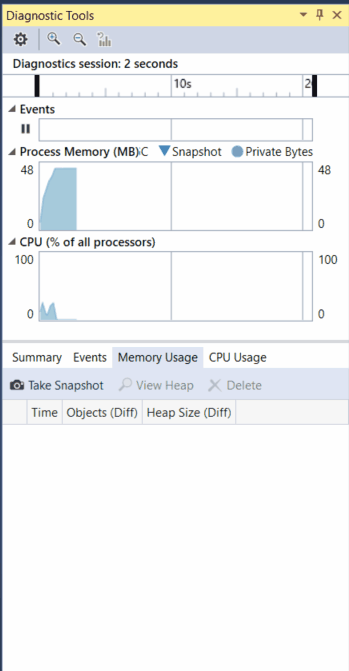 Diagnostic Tools Summary view