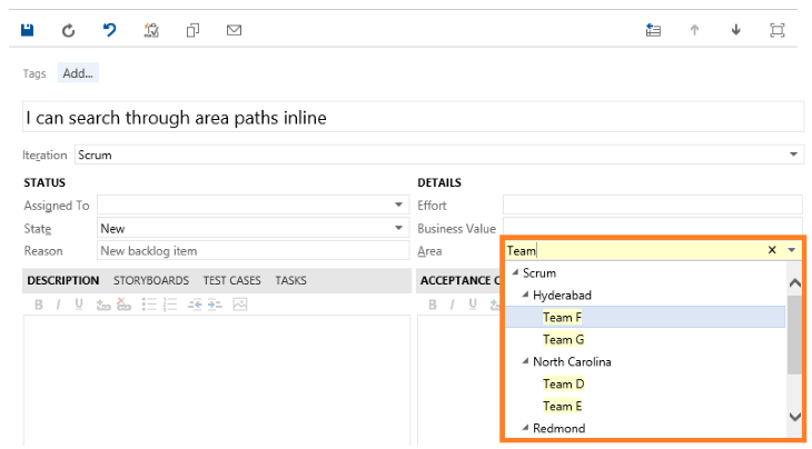 Area path search made easier