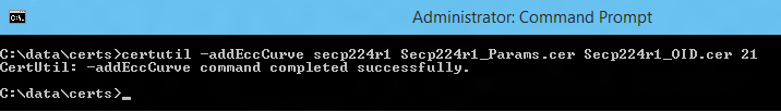 Certutil add curves