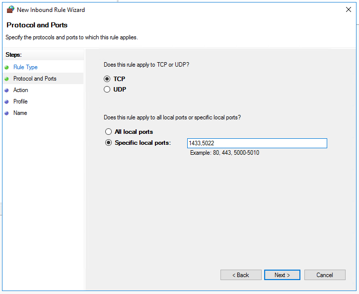 SQL firewall