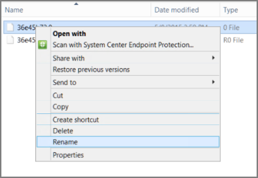 Screenshot shows how to rename the root certificate.