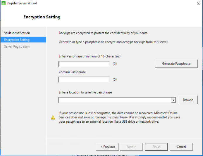 Encryption Settings