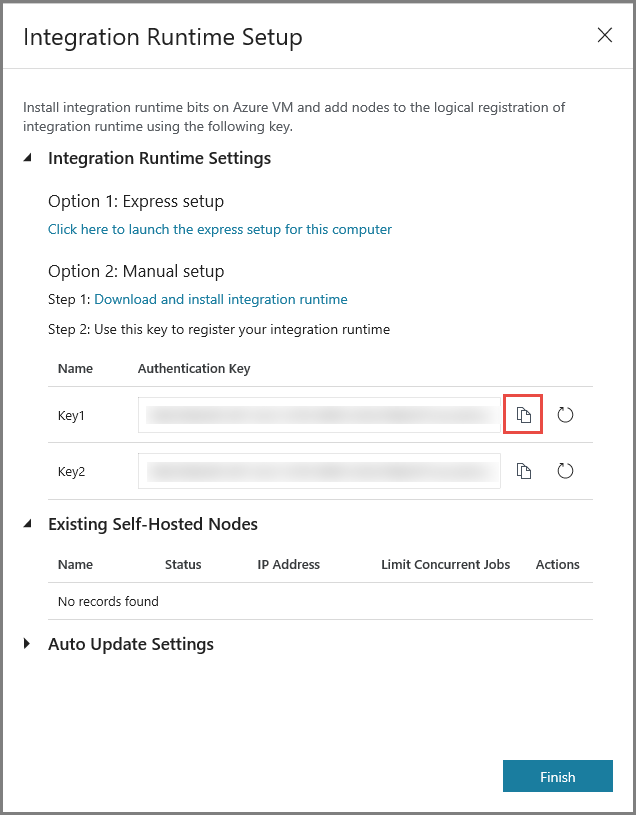 Copy authentication key