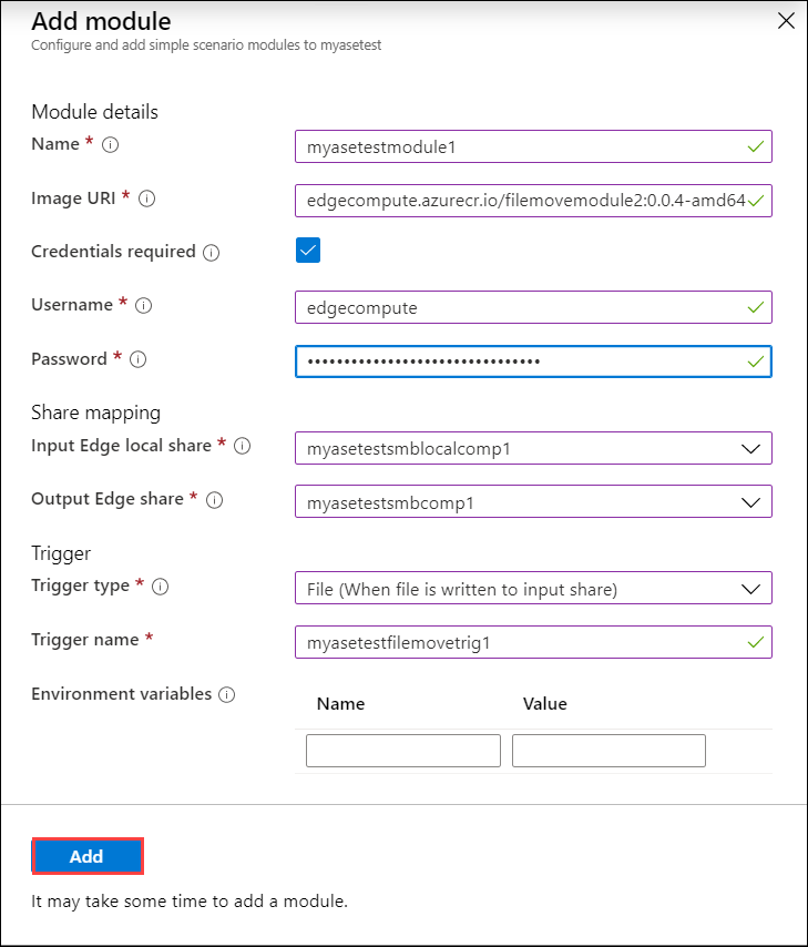 Add and configure module