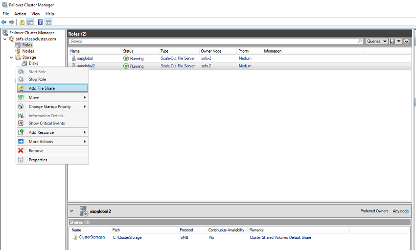 Figure 6: Start the "Add File Share" wizard