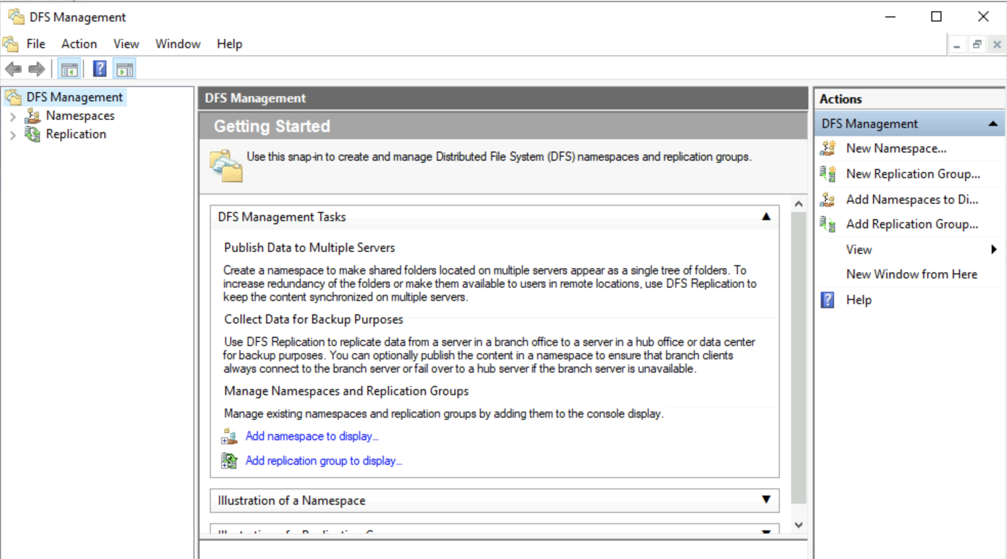 Initial screen of DFS-N setup sequence