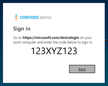 Screenshot showing the 9-digit code