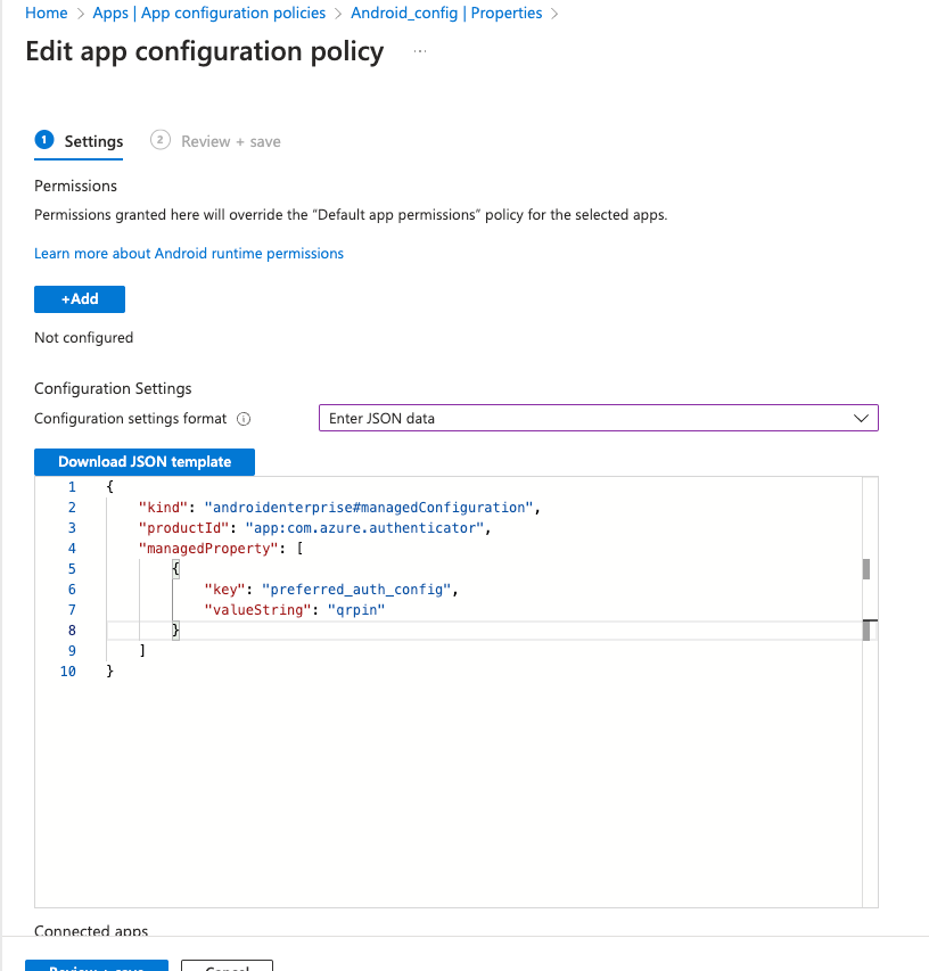 Screenshot showing how to configure QR code authentication.